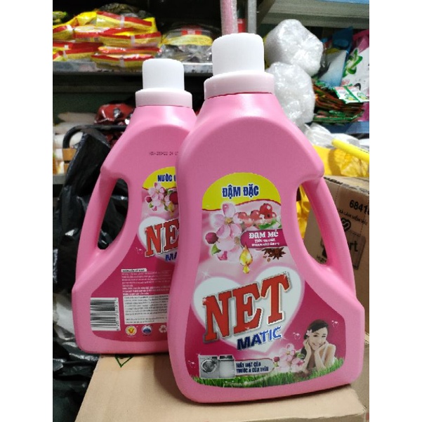 Nước giặt Net Matic đậm đặc hương đam mê 3,3Kg  thích hợp cho máy giặt cửa