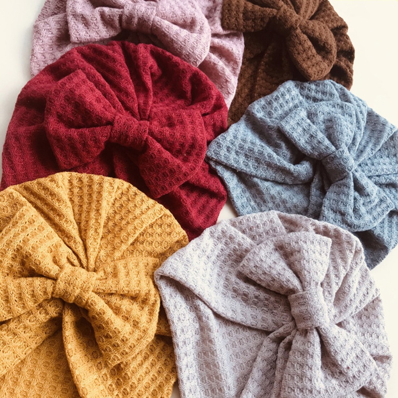 Mũ Beanie Đan Len Màu Trơn Cho Bé Sơ Sinh
