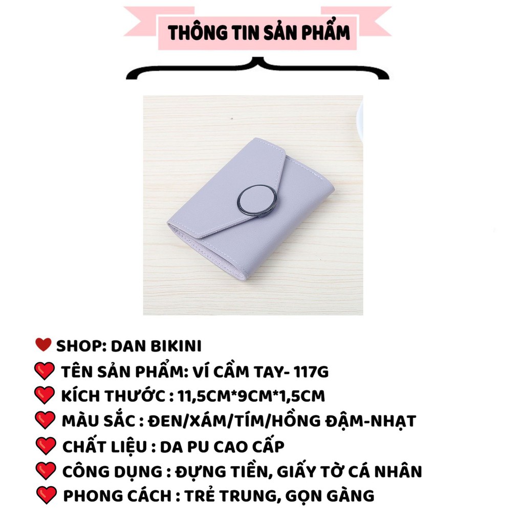 Ví Nữ ❤️FREESHIP❤️ Ví Nữ Cầm Tay Mini ngắn cute dễ thương nhiều ngăn tiện lợi Mẫu 117G