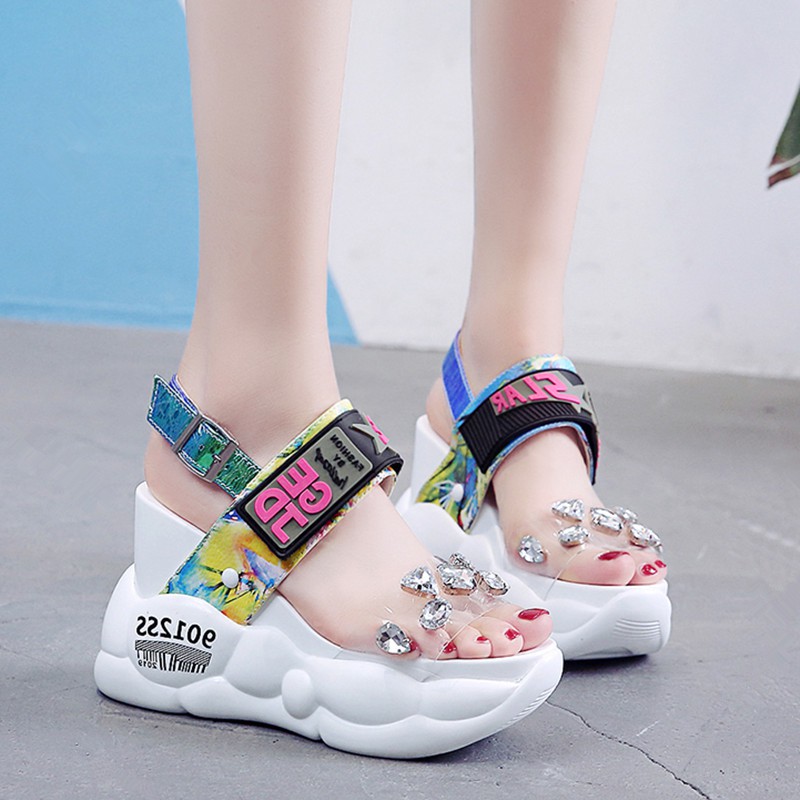 Giày bánh mì giày sandal độn đế 10cm_TaTa Fashion