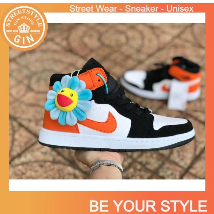 sale 12/12 GIÀY THỂ THAO SNEAKER JODAN HIGH CỔ CAO ĐEN CAM - GIN STORE - Aw111 ¹ NEW hot ‣ ' )