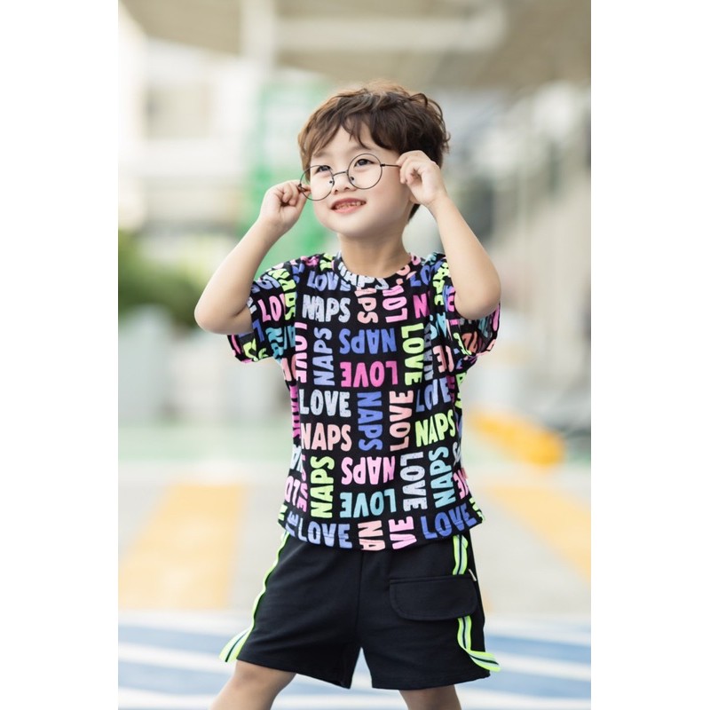 Set cotton chữ bé trai