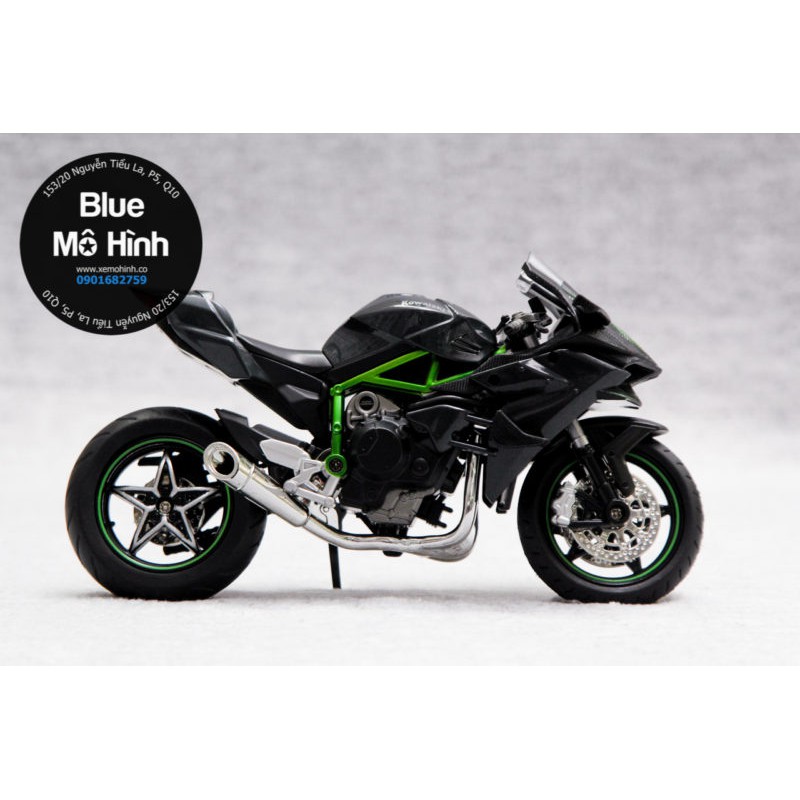 Blue mô hình | Mô hình xe Moto Kawasaki Ninja H2R sáng đèn tỷ lệ 1:12