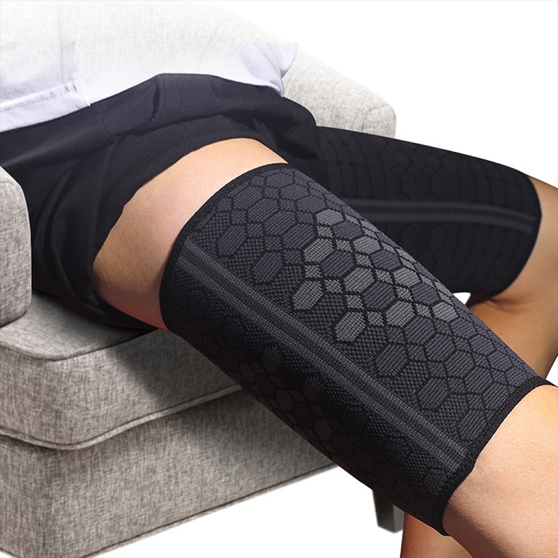 1 Đai Quấn Bảo Vệ Đùi Bằng Nylon Đàn Hồi Cao Chống Trượt Chống Ẩm Hỗ Trợ Chơi Thể Thao