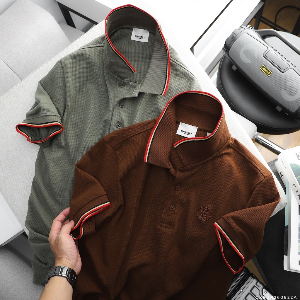 Áo thun polo thời trang, áo thun cổ trụ nam, mắt vải cá mập xịn mịn, logo thêu siêu nét 0822A