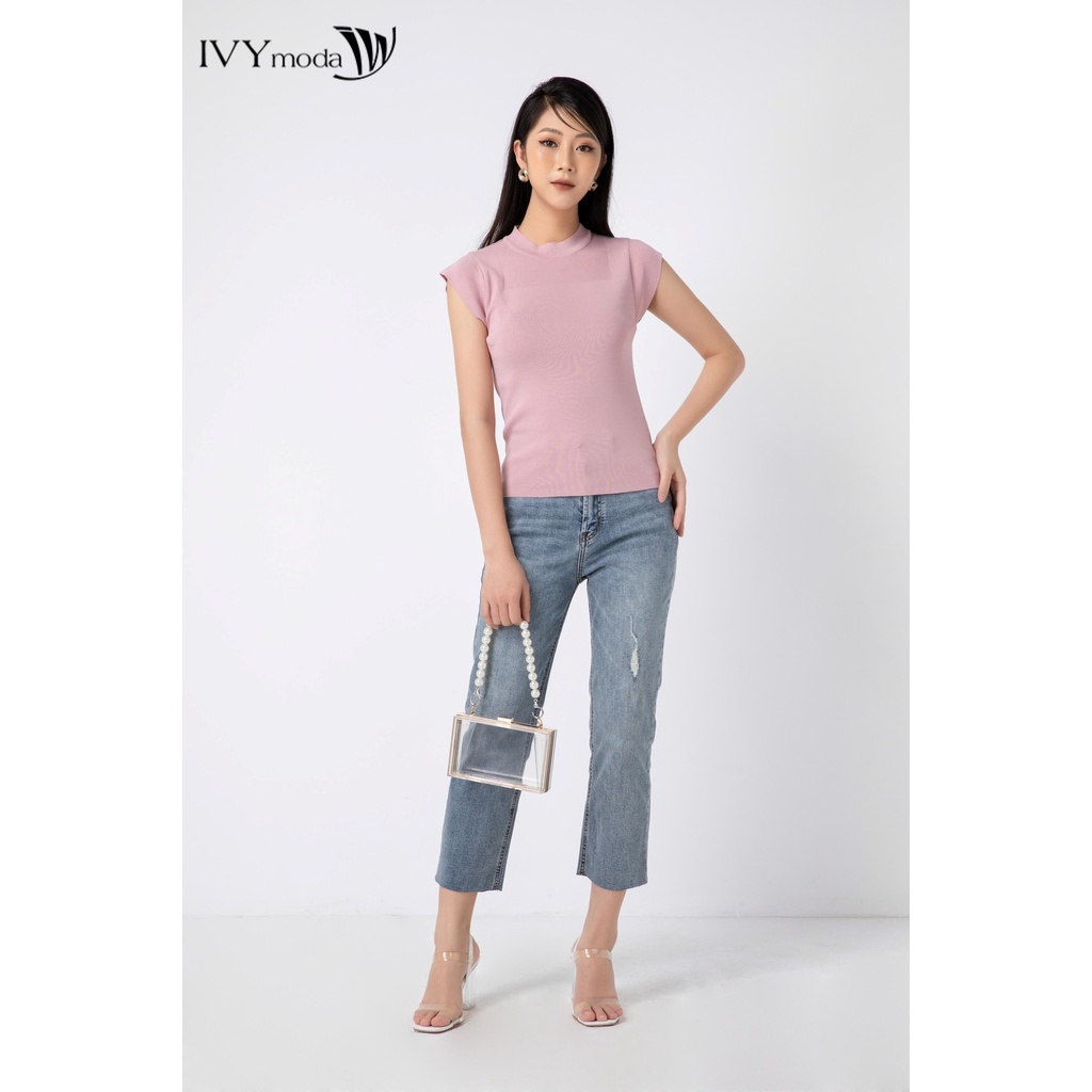 [NHẬP WABRTL5 GIẢM 10% TỐI ĐA 50K ĐH 250K ]Áo len nữ tay hến IVY moda MS 57B7984