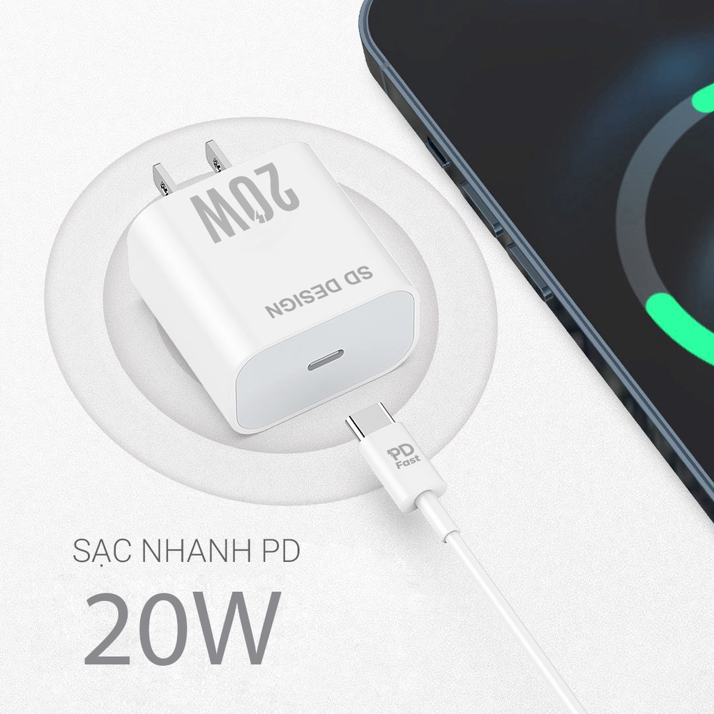 Bộ Củ Dây Cáp Sạc SD-HG06 Cho ĐT Pin Dự Phòng Tai nghe Bluetooth Case pro Vỏ Ốp lưng