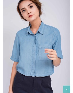 Sơ mi croptop jean Bò Sữa