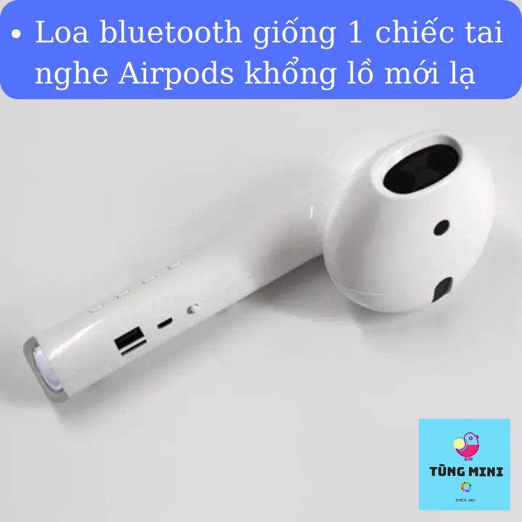 Loa Bluetooth Không Dây Hình Tai Nghe Airpod MK101 Siêu To Độc Đáo - Loa Bluetooth Mini Cầm Tay Để Bàn