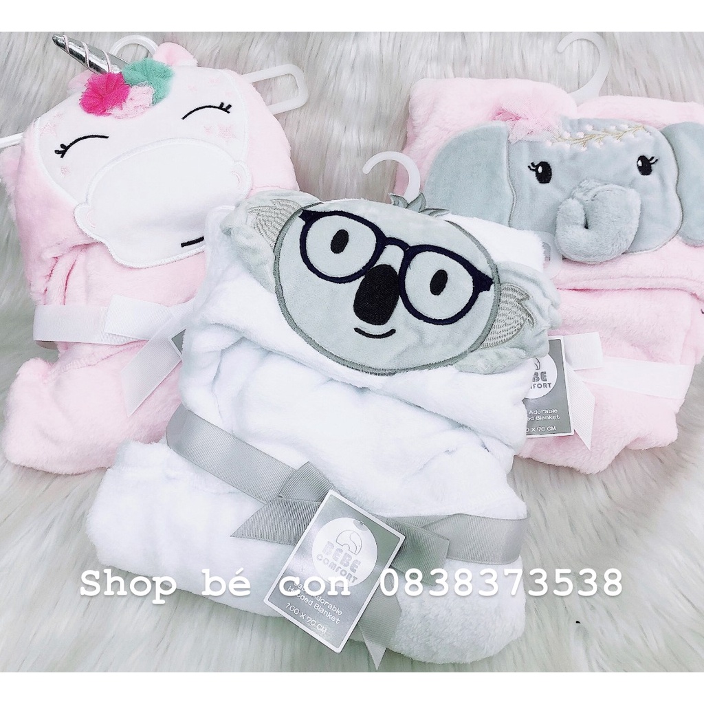 [Rẻ vô địch] Ủ choàng lông Bebecomfort hình thú siêu đáng yêu