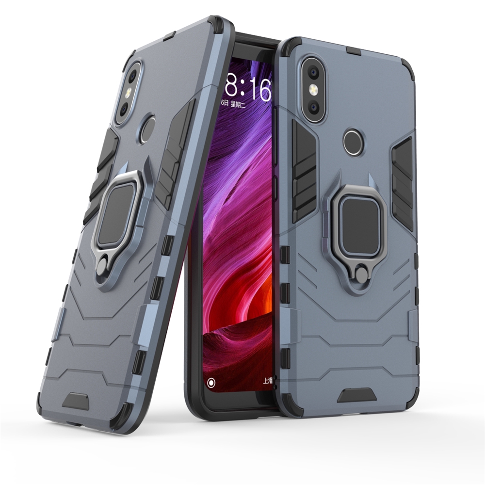 Xiaomi Mi 6X / 5X / Mi A1/ A2 Silicone + PC Hard Case Magnetic Ring Back Cover