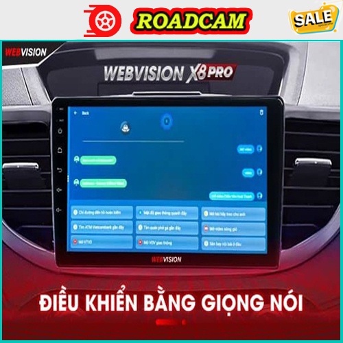 Màn hình DVD android cho ô tô, Webvision DVD X8pro, điều khiển bằng giọng nói, ROM 64GB
