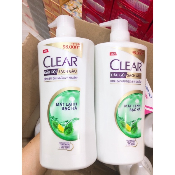 Dầu gội đầu Clear bạc hà mát lạnh sạch gàu 880g