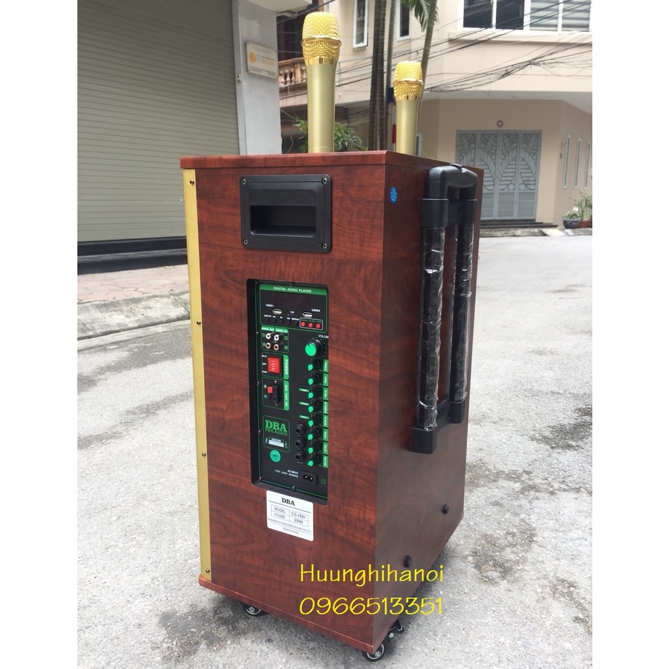 Loa kéo karaoke di động công suất lớn kèm micro không dây chống hú, hát phê