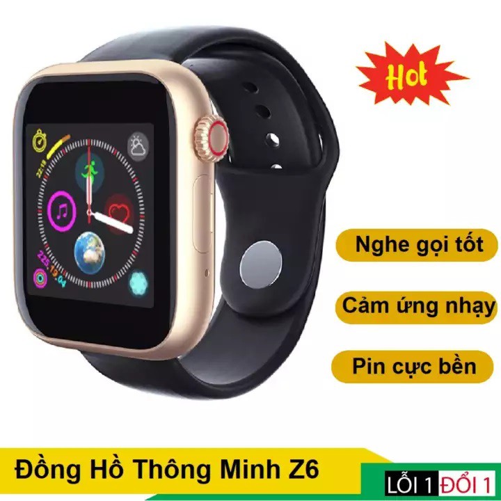 ĐỒNG HỒ THÔNG MINH SMART WATCH Z6 – ĐỒNG HỒ KẾT NỐI BLUETOOTH ĐỒNG BỘ VỚI IPHONE VÀ ANDROI ( CÓ VIDEO )