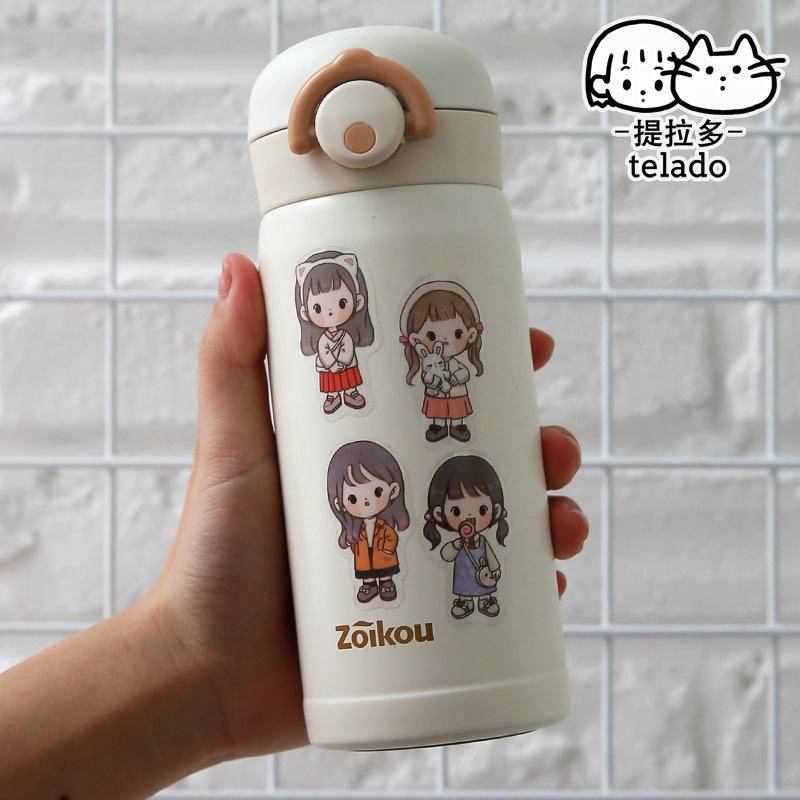 ⭐ iLado ⭐【1 PC】 Sticker telado PET Không Thấm Nước Cute Trang Trí Dán Nhãn Hình Dán Cute Sticker Dễ Thương Sticker Trang Trí Sổ Hình Dán Sticker Trang Trí Sổ Dán Sổ Lưu Trữ Sticker Hiểm Bộ Sticker Nhãn Dán Sổ Chiết Lưu Trữ