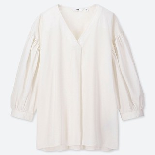 ÁO SƠ MI TAY LỠ PHỒNG CỔ V UNIQLO