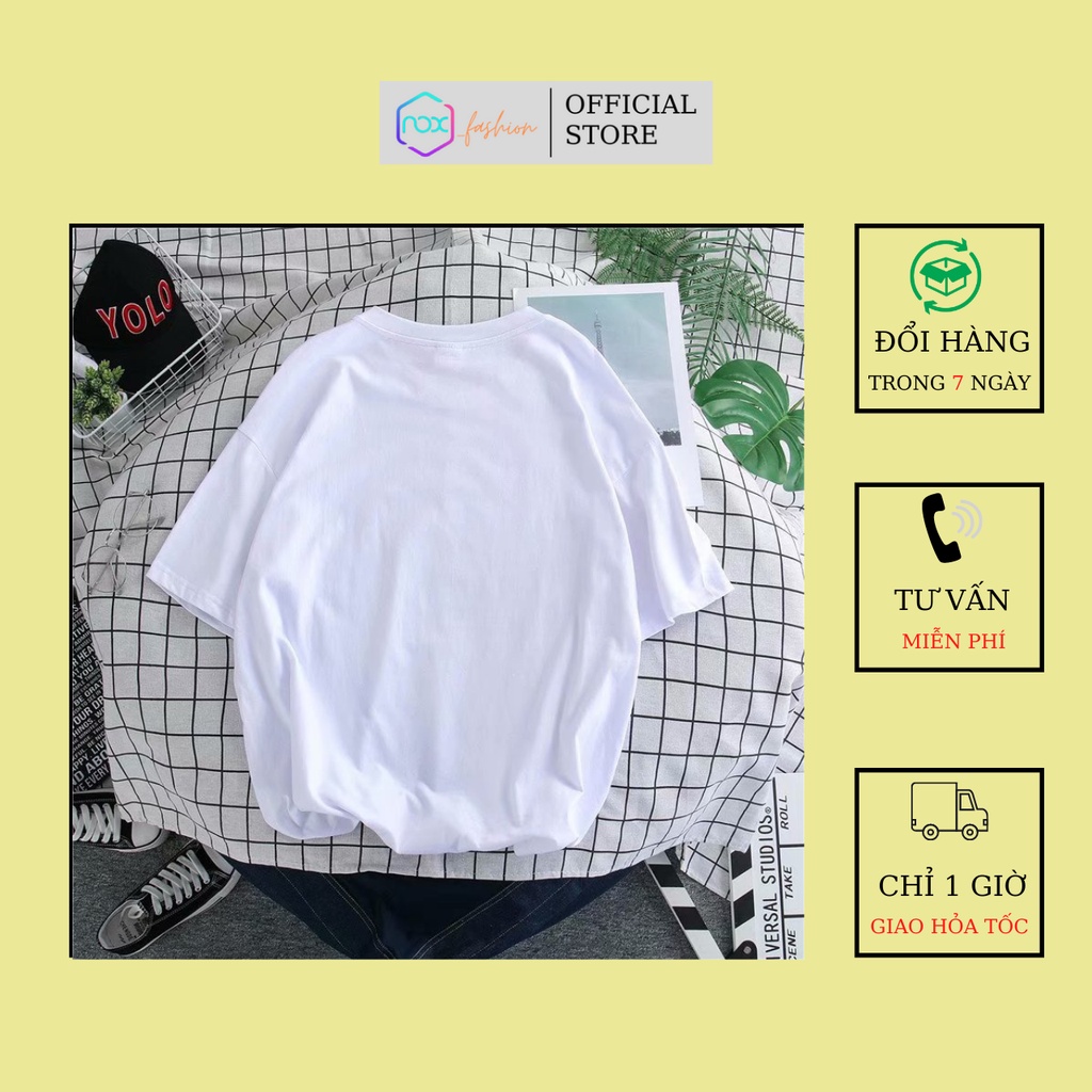 Áo thun unisex form rộng, áo phông nam nữ tay lỡ, vải cotton mềm mát, chất vải mịn không xù | BigBuy360 - bigbuy360.vn