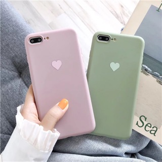 (1kg)Ốp lưng điện thoại trơn Silicon dẻo in hình trái tim cho Iphone