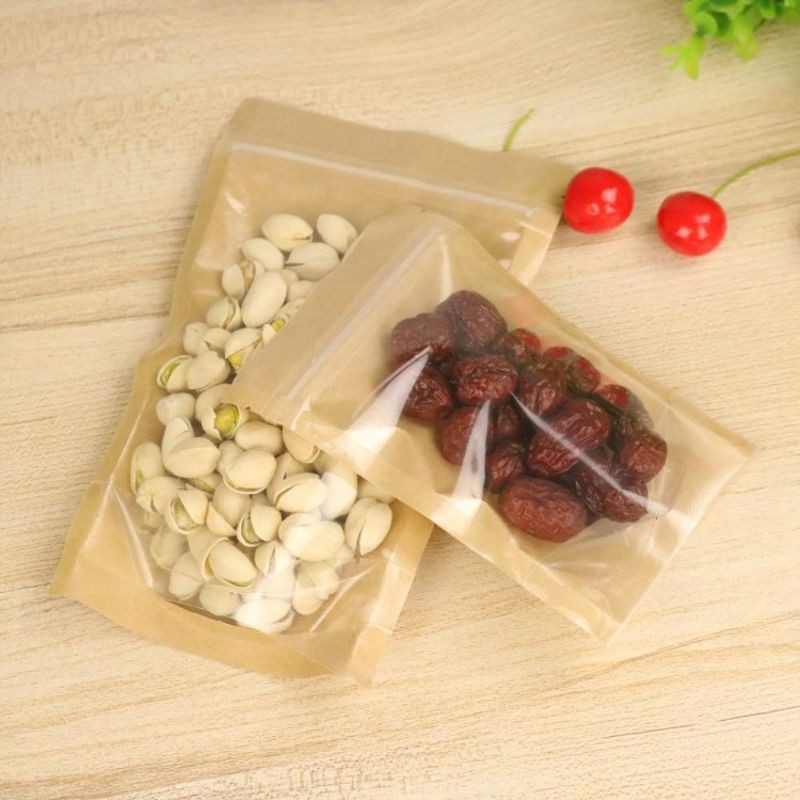 100g túi zip zipper giấy kraft 1 mặt trong 1 mặt giấy - túi đựng thực phẩm