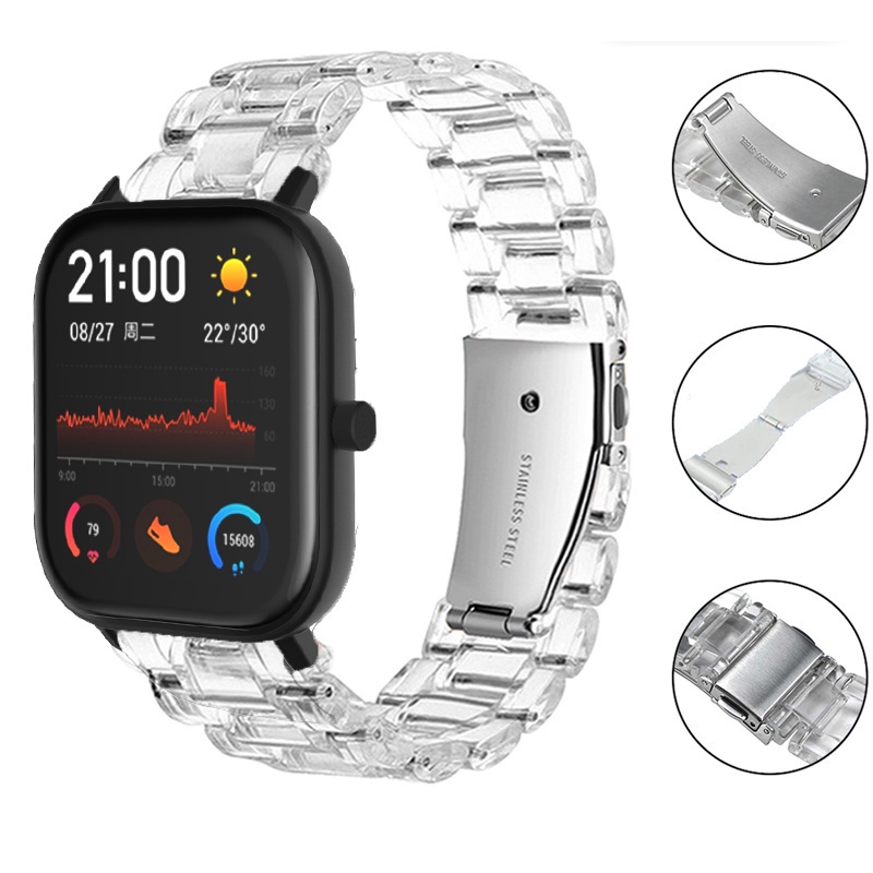 Dây Đeo Trong Suốt 20mm Cho Đồng Hồ Thông Minh Huami Amazfit Gts / Gts 2e / Gts2 / Gts2 Mini / Gtr 42mm