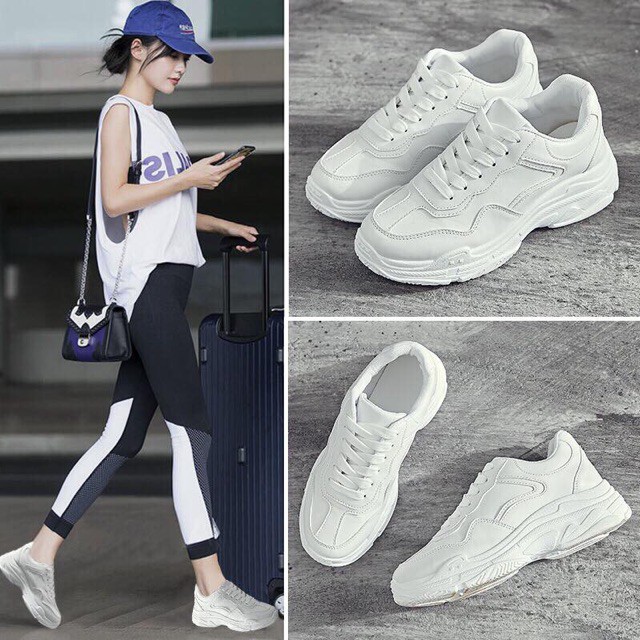 Giày Sneaker nữ All WHITE Siêu HOT mới nhất năm