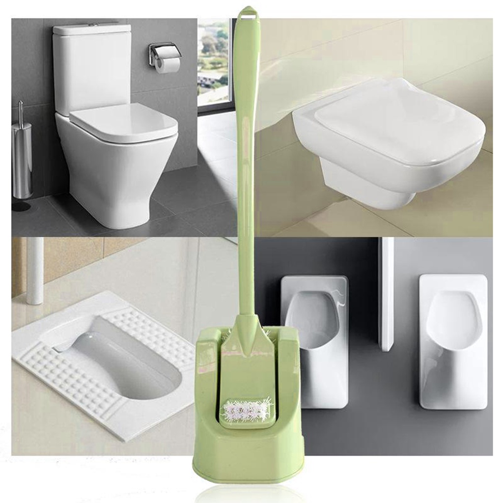 Bàn Chải Vệ Sinh Toilet Và Giá Đỡ Màu Đỏ Làm Sạch Sâu Tiện Dụng