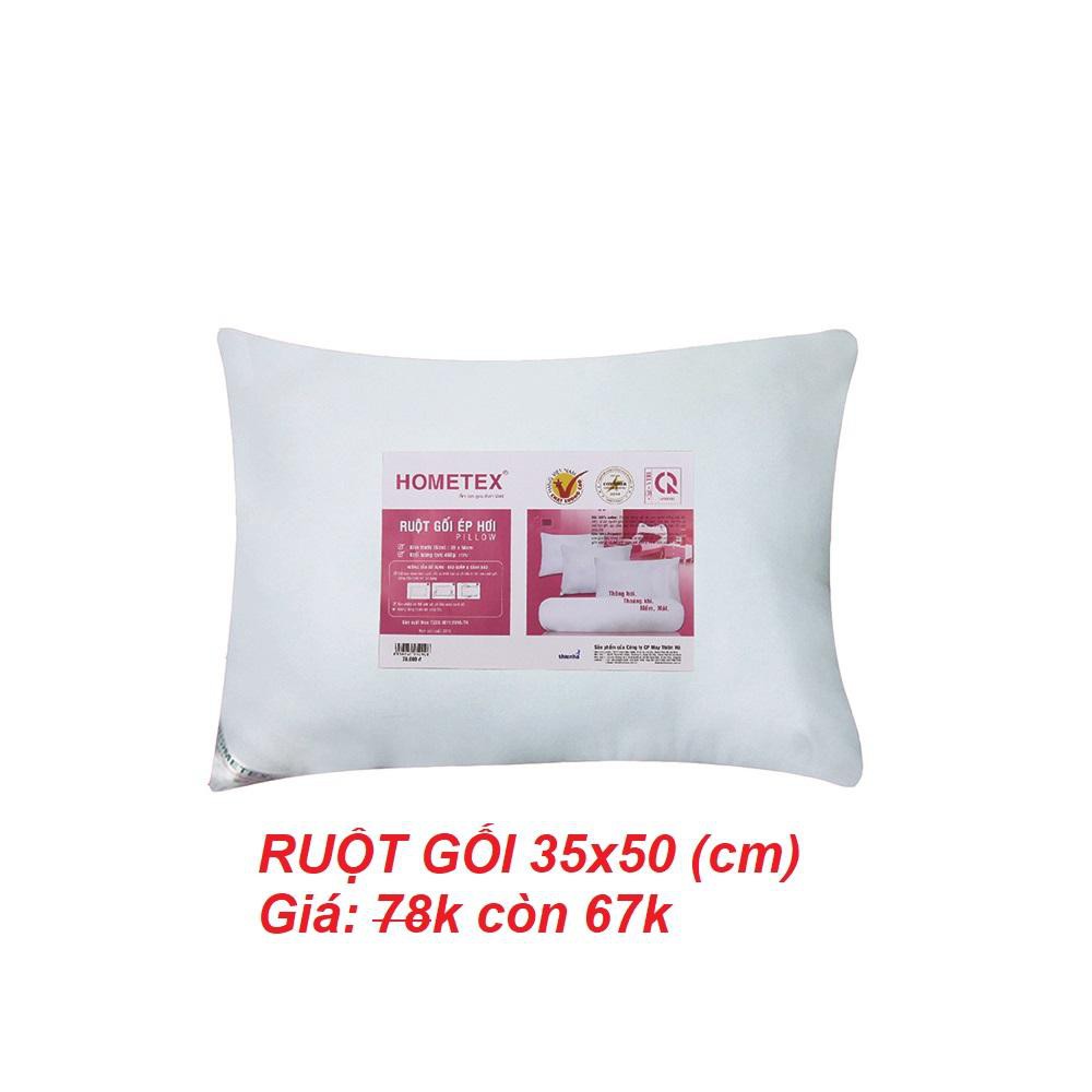 Ruột gối đầu - Ruột gối nằm ép hơi 35x50cm Hometex chất 100% cotton thông thoáng,êm ái