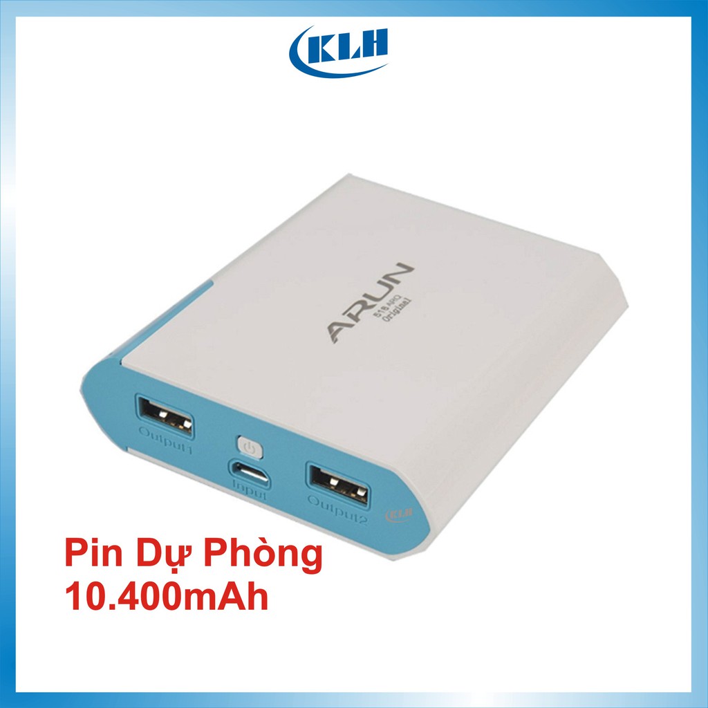 Sạc dự phòng Arun 8400mAh, pin tích điện cao cấp dung lượng chuẩn KLH