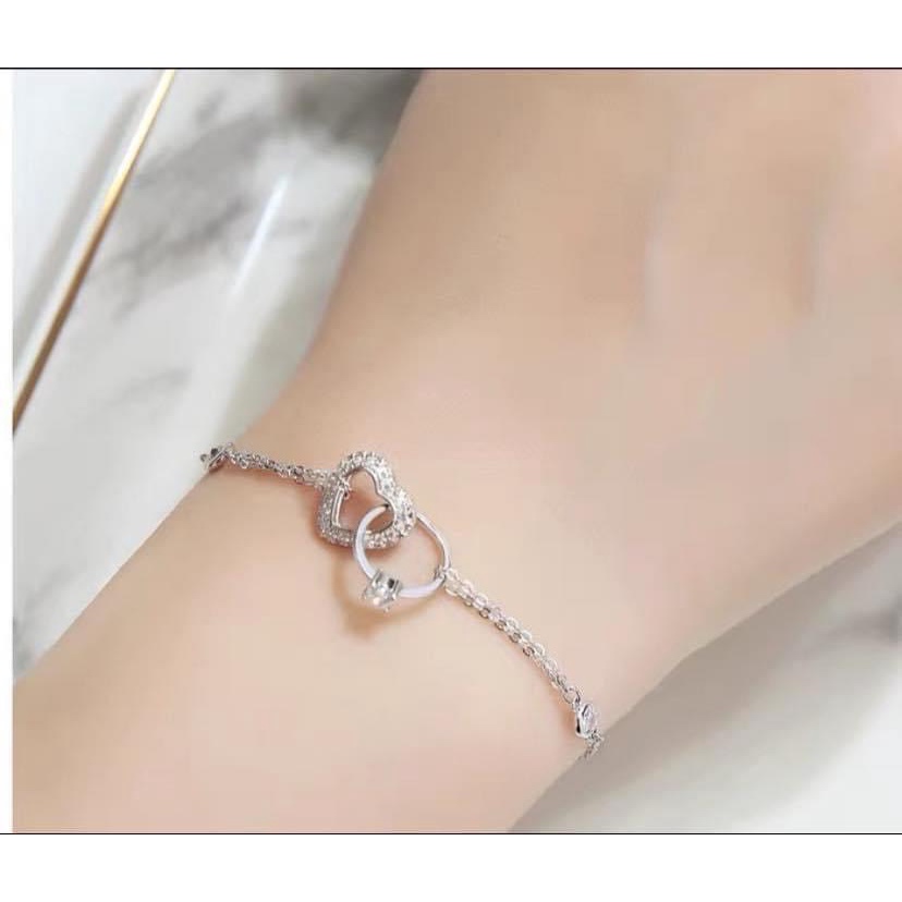 Lắc tay nữ - lắc tay nữ bạc ta kiểu cách mới - Thanh bạc