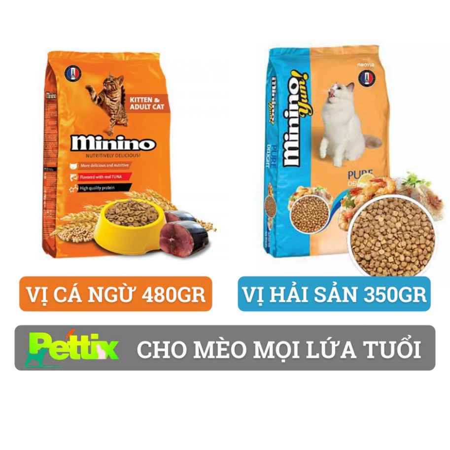 Minino - Thức ăn hạt cho mèo mọi lứa tuổi vị cá ngừ và hải sản ... Cún ún shop