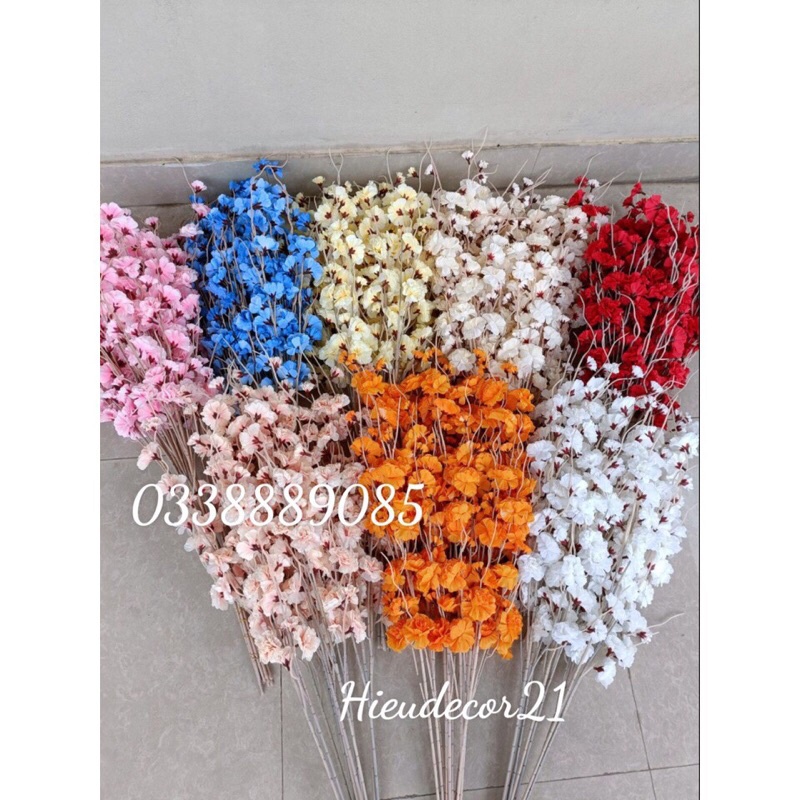 ẢNH THẬT - Cành Đào Giả Cành Đào Râu 1m Trang Trí Tết Cực Đẹp đủ màu - hàng đẹp và sẵn kho