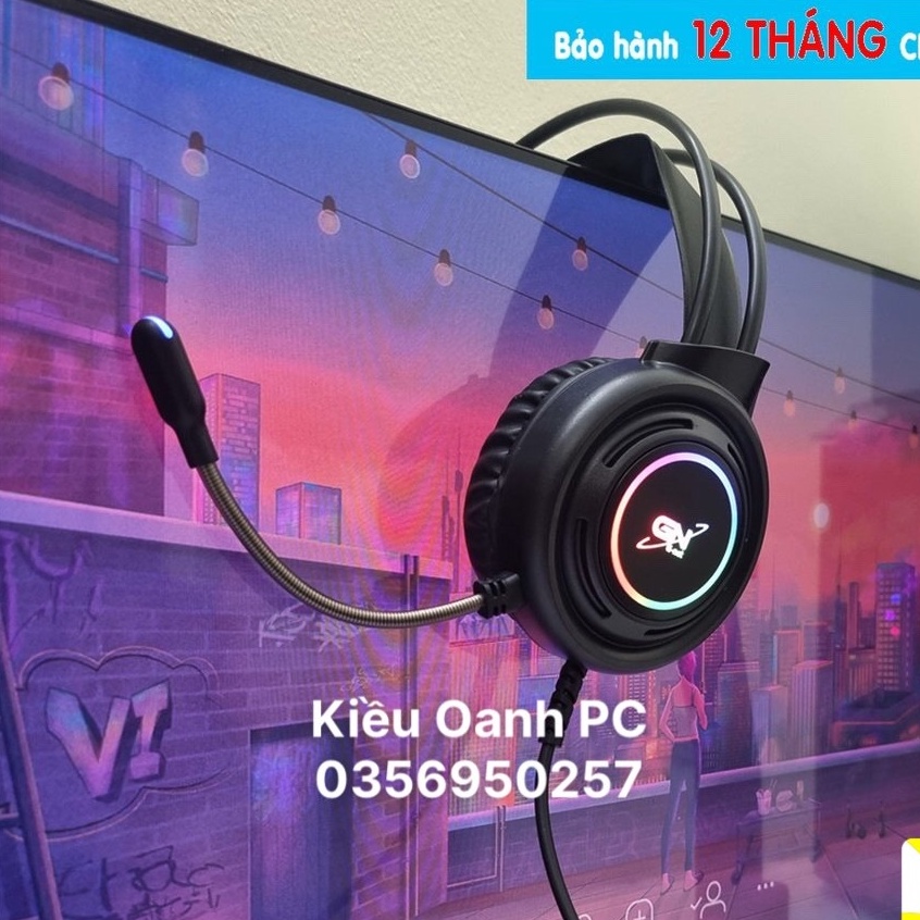 Tai nghe chụp đầu Rapoo H100 Giắc 3.5 (Có Micro,kèm Jack chuyển 1 ra 2)