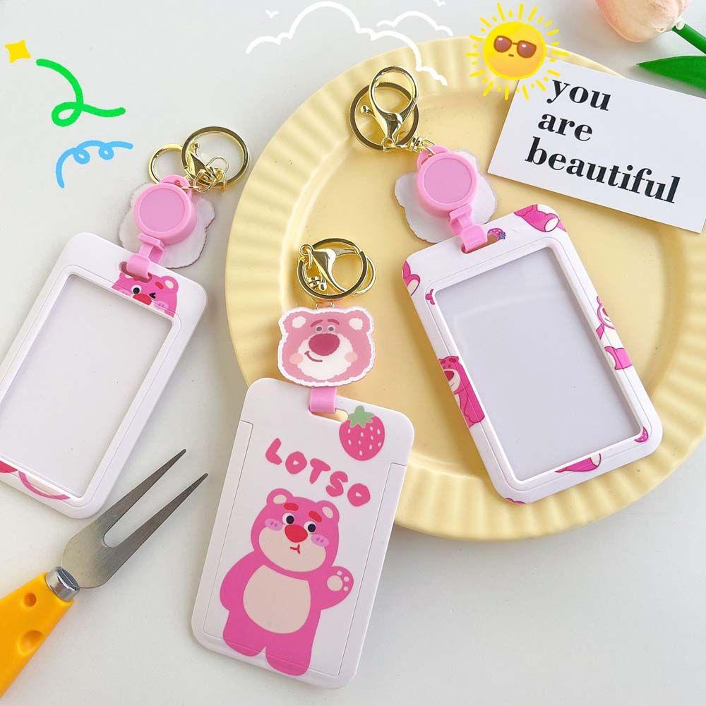 LILYES Ví Đựng Thẻ Kèm Móc Khóa Họa Tiết Hoạt Hình Xinh Xắn