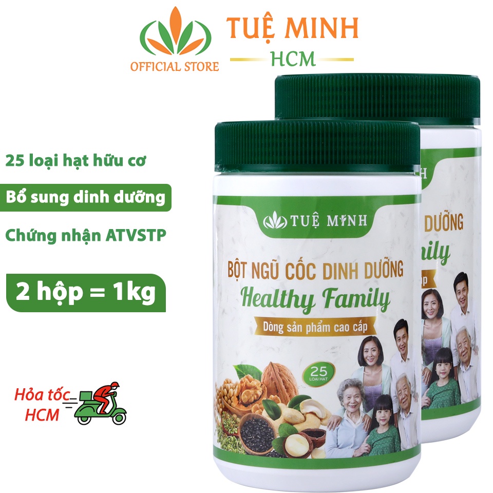 Ngũ cốc dinh dưỡng Tuệ Minh từ 25 loại hạt thiên nhiên tốt cho sức khỏe 2 hộp 1kg