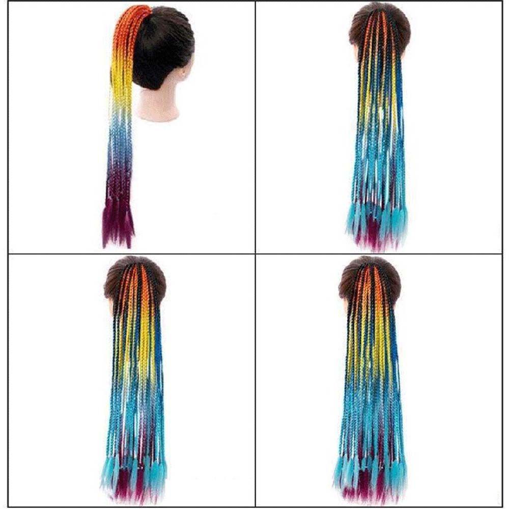 SOMEDAYZL Bím Tóc Giả Màu Gradient Thời Trang Dành Cho Nữ