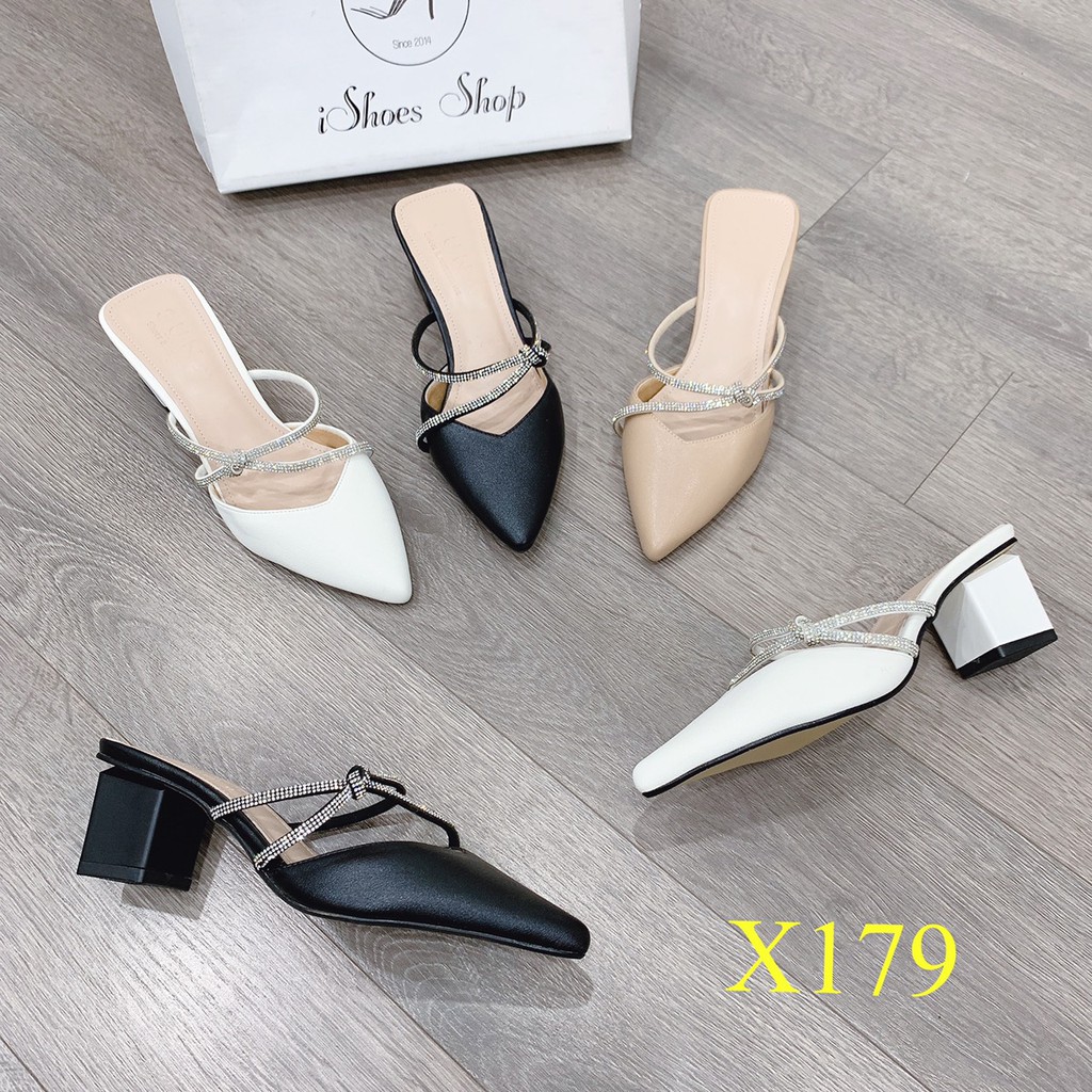 Sandal nữ quai kim tuyến 5cm đế vuông - X179