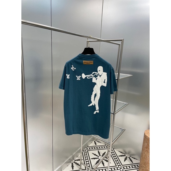 Áo len nữ dáng rộng tay ngắn thương hiệu Louis Vuitton LV cao cấp