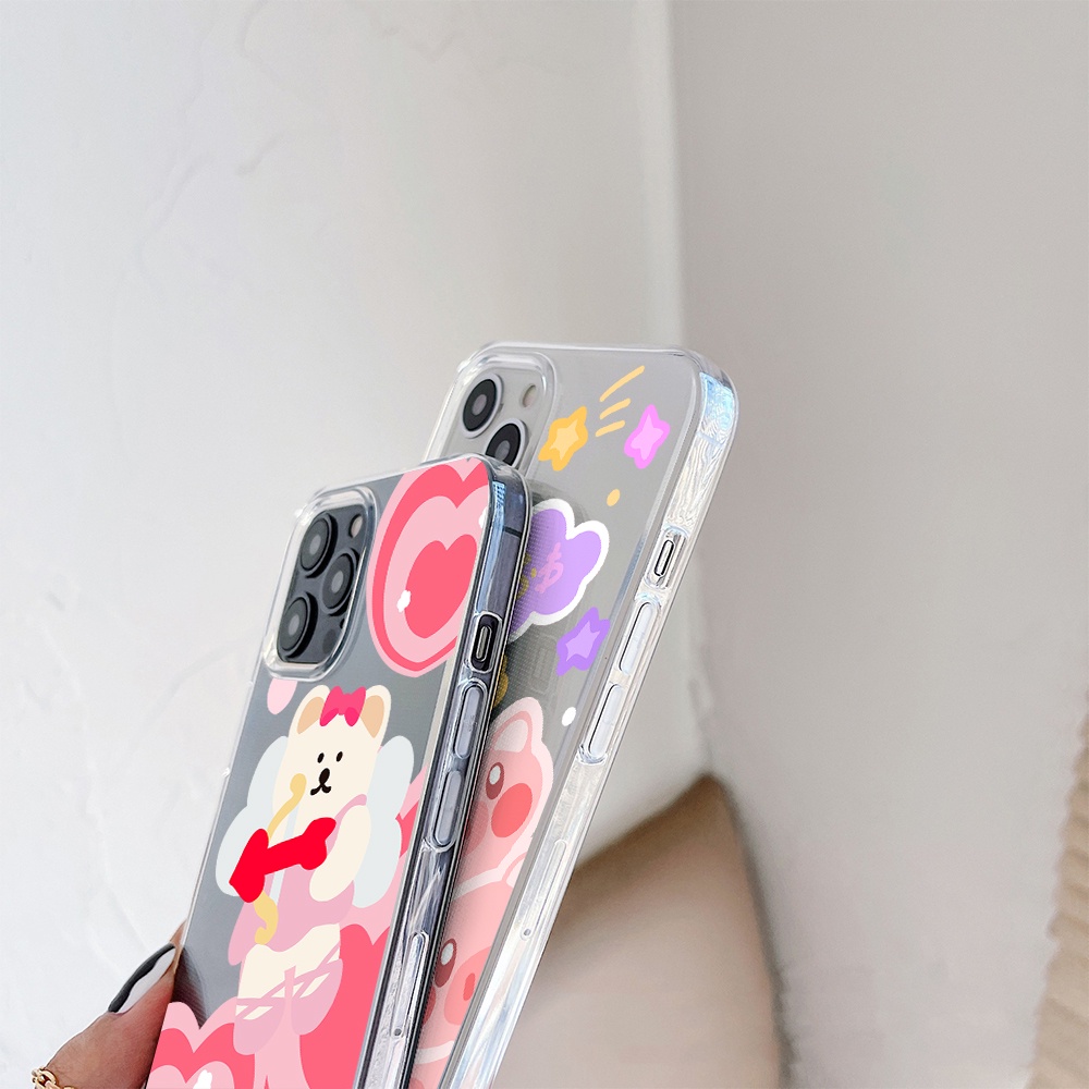 Ốp Điện Thoại Hình Gấu / Heo Hồng Cho Iphone 11 Pro Max 12 Pro Max 13 Pro Max Mini 6 7 8 6 7plus Se 2020 X Xs Xr 5 4