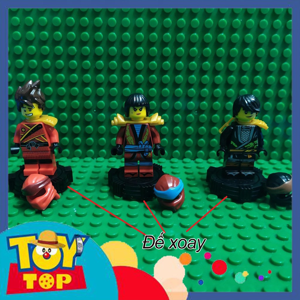 [Một con] Đồ chơi lắp ráp xếp hình non - lego ninjago season 10 minifigures kèm đế xoay Ninja Kai Nya Cole SY1277 -1,2,3