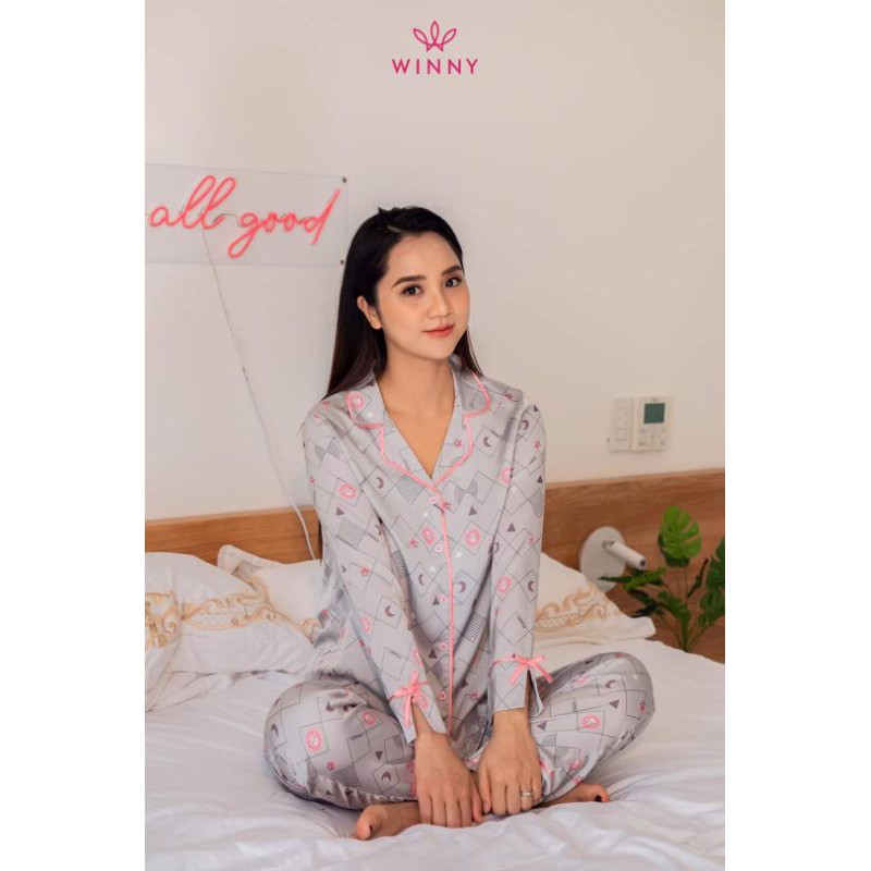 Bộ mặc nhà Winny Pijama lụa 20521 Giá 549.000đ