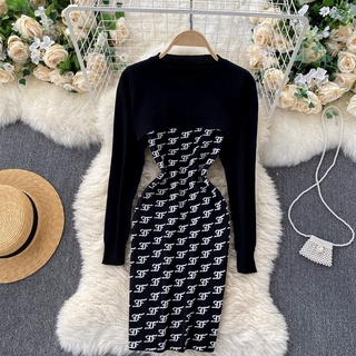 [Sẵn kaki] Set váy len montoghi dày dặn (có áo croptop mặc ngoài)