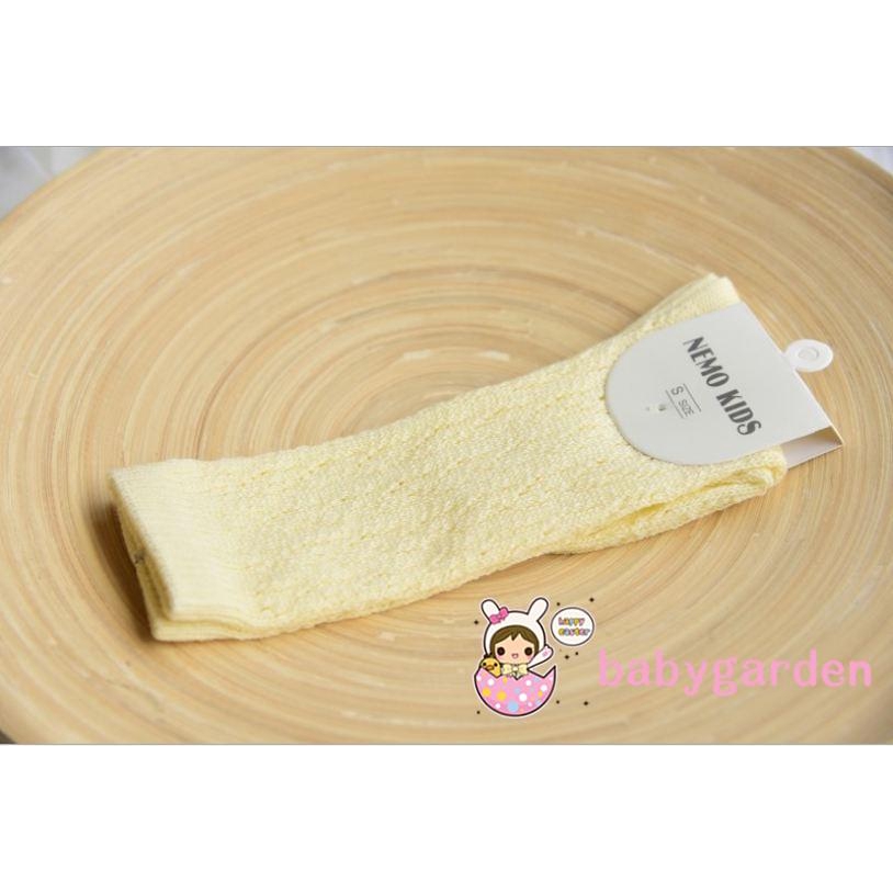 Vớ công chúa cotton phối ren dài ngang gối chống trượt cho bé gái 0-4 tuổi