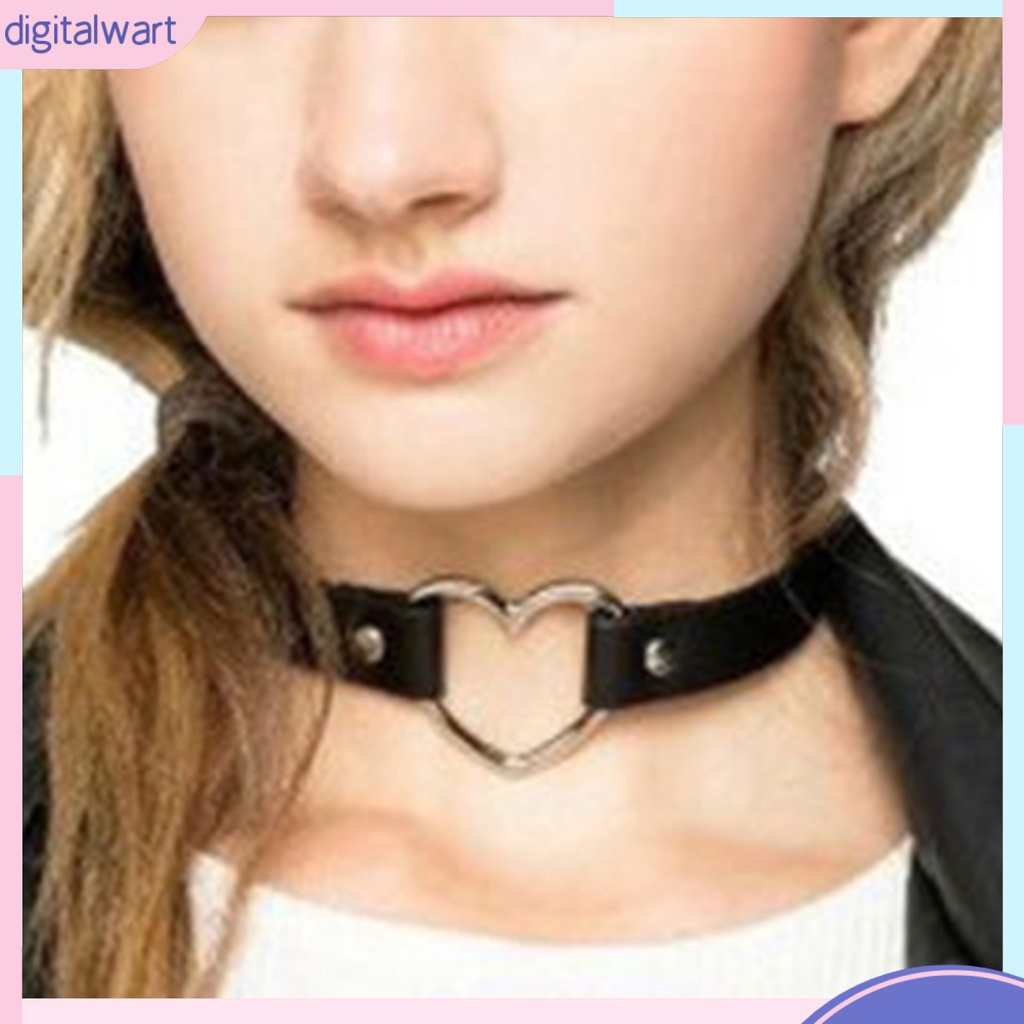 Vòng Cổ Choker Thiết Kế Hợp Kim Phối Da Giả Phong Cách Punk Thời Trang Cho Phụ Nữ