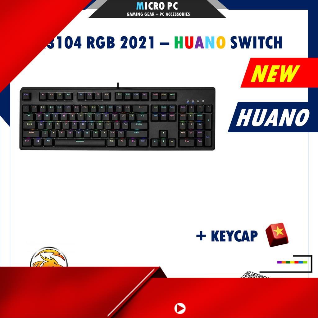 [Giảm giá thần tốc] Bàn Phím Cơ Gaming🎮FREESHIP🎮 E-DRA EK3104 RGB 2021 (Huano Switch/Type C/Cherry Stab) - Hàng chính