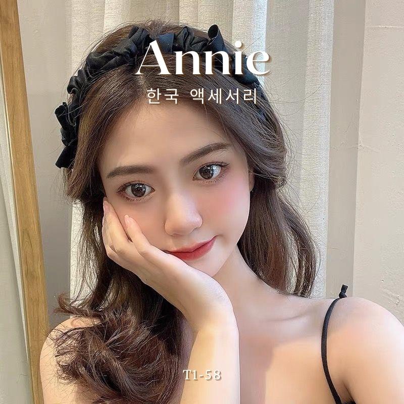 Băng đô lụa satin thắt nơ phong cách Retro Pháp ANNIE T1-58