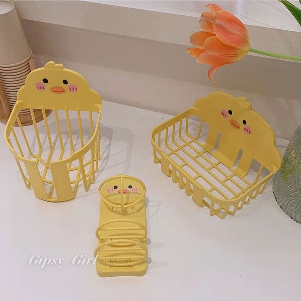 Kệ Đựng Đồ Dùng Nhà Tắm Gắn Tường Hình Chú Vịt Dễ Thương Đa Năng Tiện Dụng