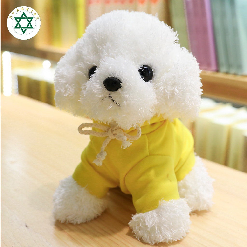Thú bông chó Poodle mặc áo có mũ - Hàng cao cấp