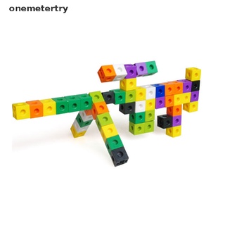 【ONEM】 10 Colors Graphics Math Link Cubes Baby Geometric Counting Cubes Snap Blocks .