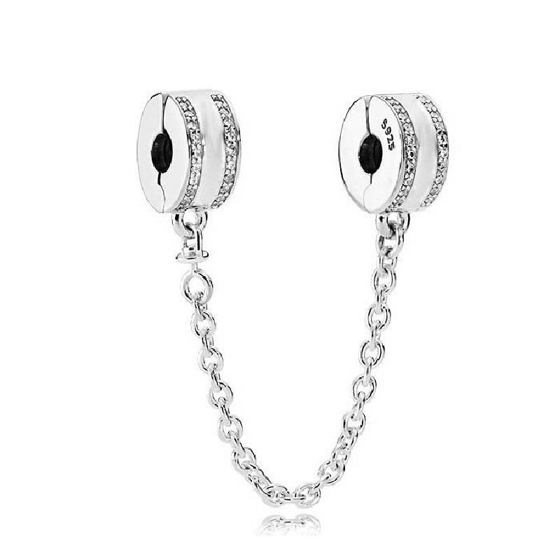 Phụ Kiện Cầu Chì Vòng Tay Dây Xích Bằng Đồng Trắng Vàng Hồng LOGO Pandora Cổ Điển